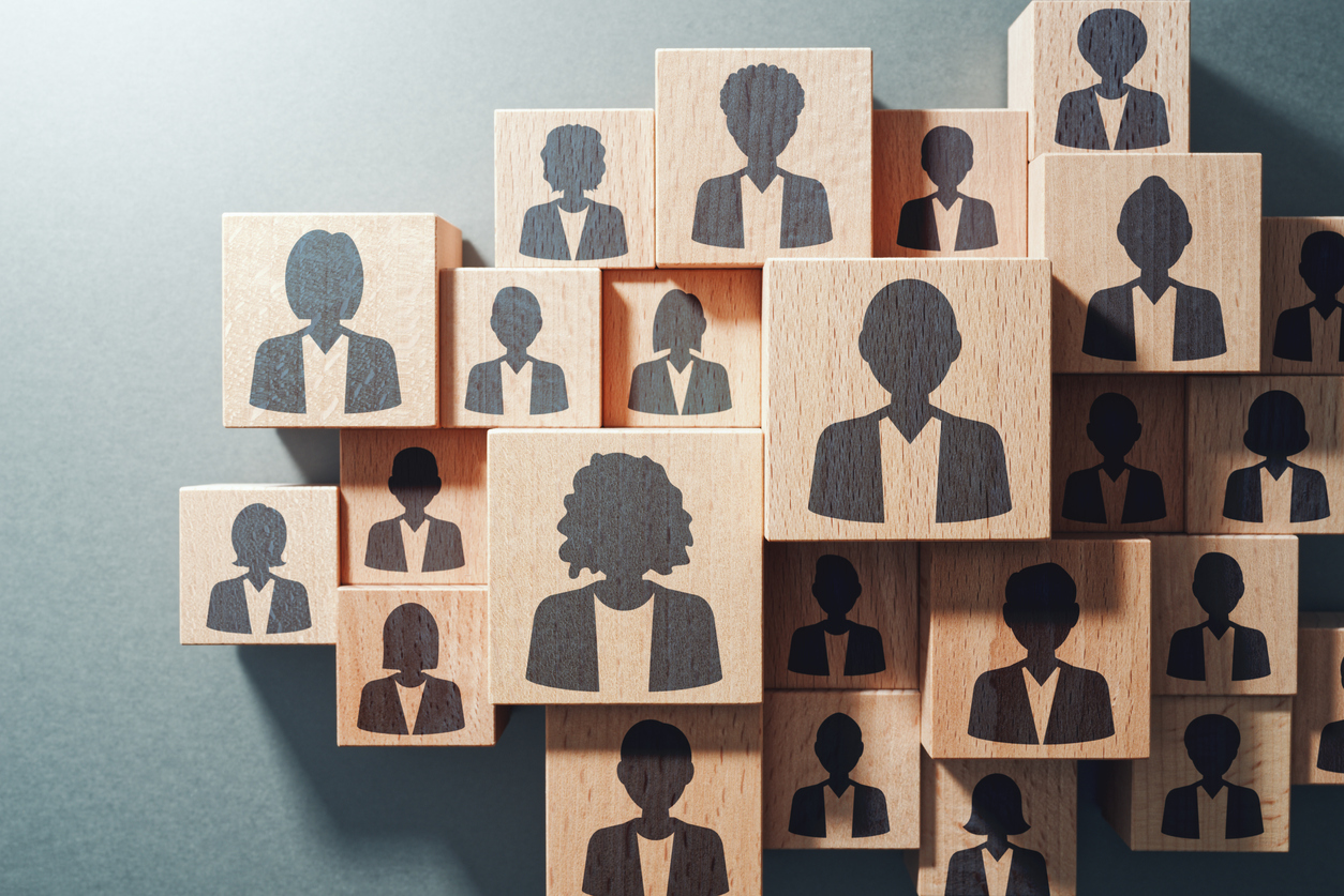 Team work and human resource management concept. land a job